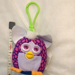 vintage McDonald's happy meal furby Purple and pink Plush Keychain